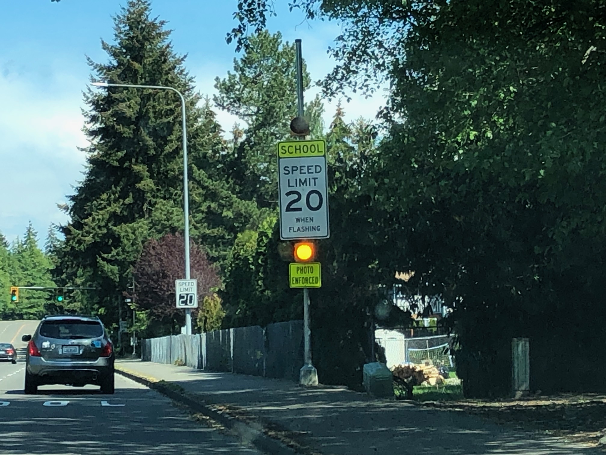 Image showing a 20 mph speed limit sign in a school zone